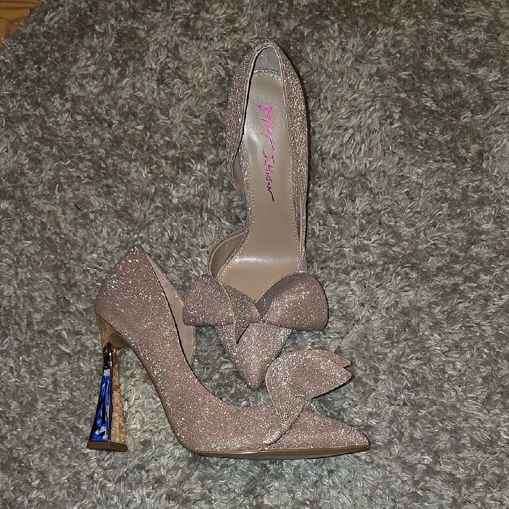 Betsey Johnson Pink Heels with Bow